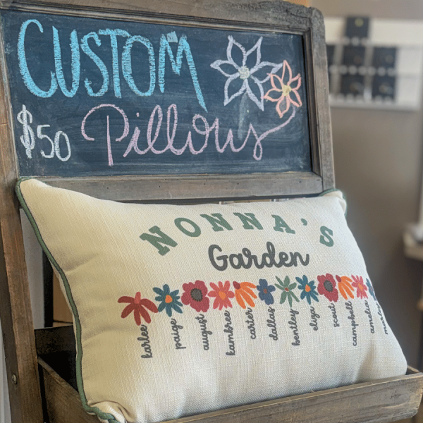 Merle Norman and More custom pillows